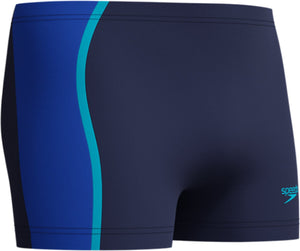 Speedo solid splice aquashort heren - strakke zwemshort heren - chloorbestendige zwemboxer heren - sportzwembroek heren met trekkoord - marine blauw - xxl