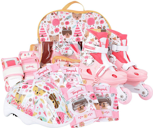 Tempish baby skate set wild kinder skeelers – inline skates set – verstelbaar – maat 30-33