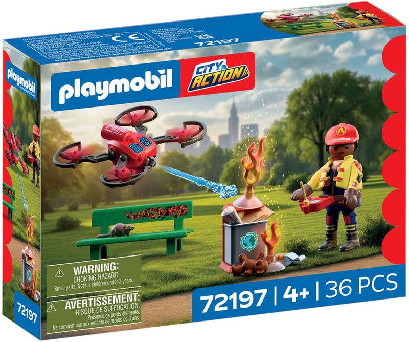 Load image into Gallery viewer, Playmobil city action brandweer blusdrone - 72197

