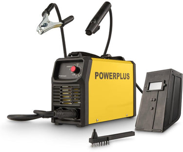 Powerplus elektrisch lasapparaat powx481 - 10a - 160a lasstroom met stalen borstel lashamer