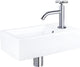 Differnz force fonteinset - keramiek - kraan kruis chroom - 40 x 22 x 11.5 cm