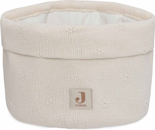 Jollein - commodemandje - commode mandje voor babykamer- 14x18cm - opbermand - cosy knit ivory