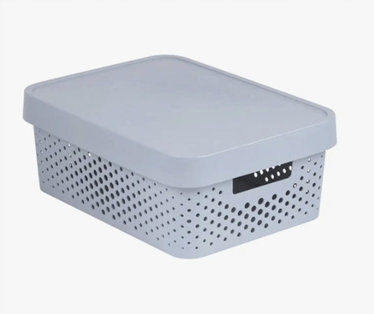 Keter curver infinity serie - opbergdoos - 11l - azuur - grijs - met deksel