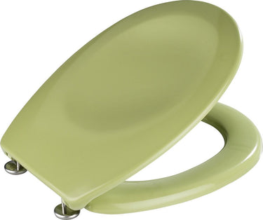 Wenko wc bril bergamo - antibacterieel mosgroen duroplast - rvs scharnieren - toiletbril - toiletzitting - groen