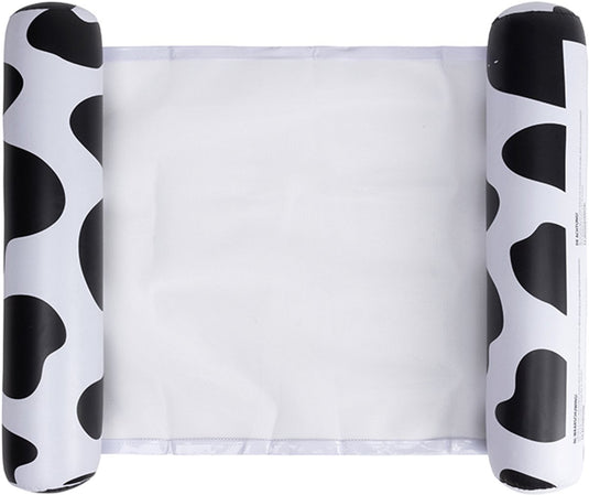 Swim essentials - waterhangmat - 117 cm - zwart wit - koeienprint- suntanner