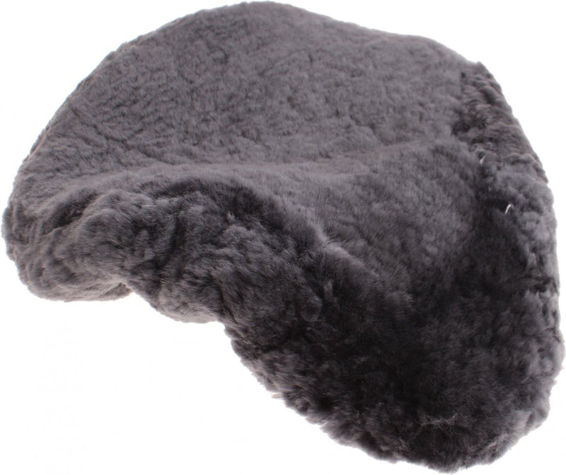 Load image into Gallery viewer, zadeldekje schapenvacht grijs 28 cm
