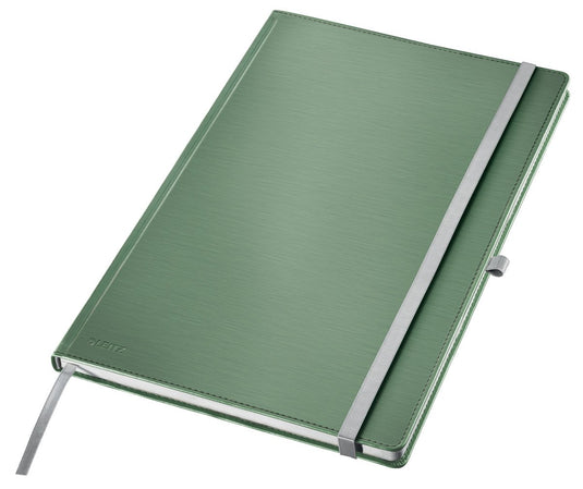 Leitz style notitieboek a4 gelijnd - met hardcover - 100 grams papier - zee groen