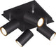 Trio marley - spot - zwart mat - excl. 4x gu10 3w