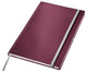 Leitz style notitieboek a4 gelijnd - met hardcover - 100 grams papier - granaat rood