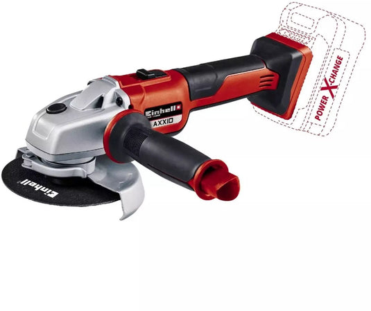 Einhell accu haakse slijper axxio 18 125 bl li solo - power x-change - 18 v li-ion - koolborstelloze motor - ø125 mm - 8.500 t min - max. snijdiepte: 33 mm - softstart - excl. accu, lader en slijpschijf