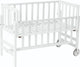 Geuther betty co-sleeper, aanschuifbed, wieg - met wielen - 45x90 cm - babybedje tot 9 kg - massief beukenhout - wit