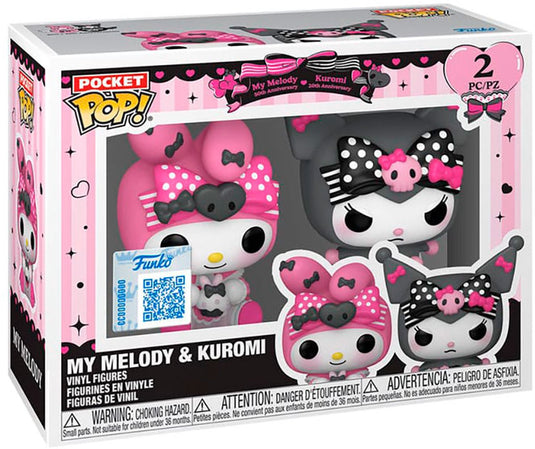Funko pocket pop! sanrio - my melody 50th and kuromi 20th anniversary specialty series exclusive