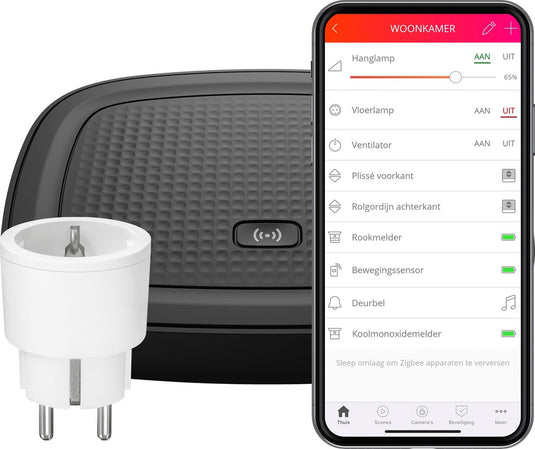 Klikaanklikuit smart bridge starter set met schakelstekker - centrale bediening met android ios app - compatibel met google assistant, amazon alexa, apple homekit - wifi