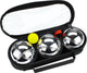 Get go jeu de boules set iv - 3 ballen - chroom zwart - staal