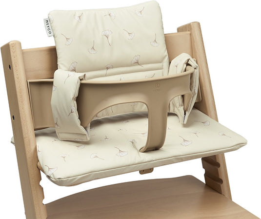 Meyco baby ginkgo stoelverkleiner meegroei - soft sand