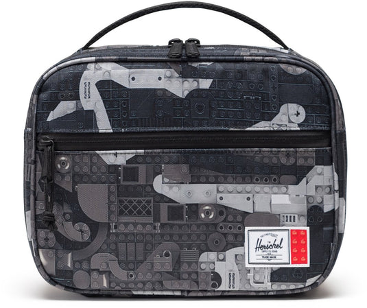 Herschel lego pop quiz lunch box - abstract bricks black