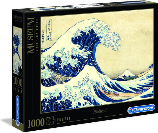 Clementoni - puzzel - 1000 stukjes - de grote golf van kanagawa van hokusai - puzzel voor volwassenen - art collection