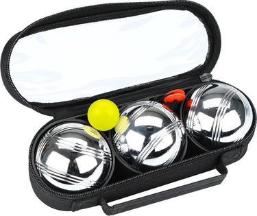 Get go jeu de boules set iii - 3 ballen - chroom zwart - staal