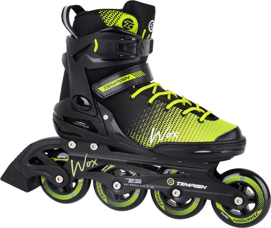 Tempish wox 84 skeelers volwassenen – 4x84mm wielen – fitness inline skates – zwart groen – maat 43