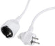 Q-link verlengsnoer met platte stekker - h05vv-f stekkerdoos met randaarde - 3 x 1.5 mmâ² - wit - 5 meter