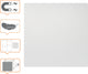 Nobo whiteboard 450x450mm, magnetisch, frameloos, modulair