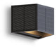 Calex caserta solar wandlamp - up down tuinverlichting op zonne-energie - buitenlamp met bewegingssensor - warm wit licht - zwart