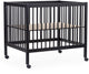 Childhome park 97 box met wieltjes - hout - 0 tot 36m - zwart - 98 x 78 x 82 cm