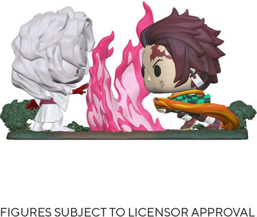 Funko demon slayer: kimetsu no yaiba verzamelfiguur pop moment! 2-pack tanjiro vs. rui 9 cm multicolours