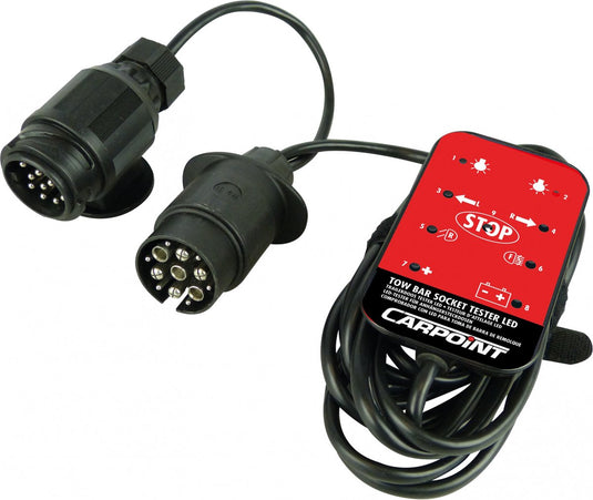 Carpoint stekkerdoos tester led – 12v – 330 cm kabel – snelle diagnose – voor auto aanhanger