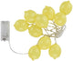 Arti casa lichtslinger citroen 2m - lichtslinger 10 led warm wit - lichtsnoer op batterijen 2x aa - lichtslinger voor binnen - decoratieve verlichting