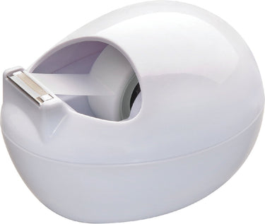 Scotch ® tape dispenser design keivormig by karim rashid, wit + 1 rol ® magic™ tape 19 mm x 7,5 m