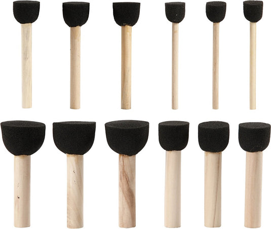 Creativ company creotime tamponeerstokjes foam 13-20-25-35 mm 12 stuks