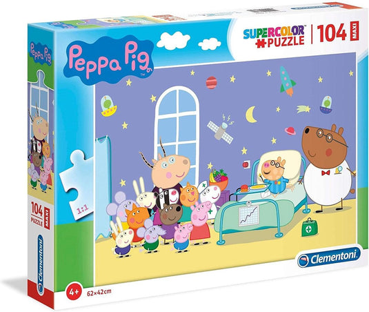 Clementoni - puzzel 104 stukjes maxi peppa pig, kinderpuzzels, 6-8 jaar, 23735