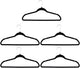 Alpina fluwelen kledinghangers – 10 stuks – anti-slip kleerhangers – broekhangers – zwart
