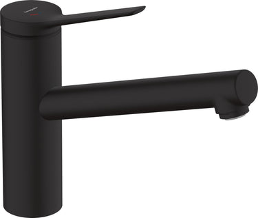 Hansgrohe zesis m33 - keukenmengkraan - ééngreeps bediening - coolstart energiebesparend - ecosmart waterbesparend - 150mm maat - 1 straalfunctie - mat zwart
