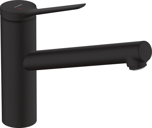Hansgrohe zesis m33 - keukenmengkraan - ééngreeps bediening - coolstart energiebesparend - ecosmart waterbesparend - 150mm maat - 1 straalfunctie - mat zwart