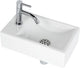 Plieger austin fonteinset – fonteinset toilet – fonteinset links – keramiek – incl. kraan sifon - wit