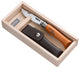 Opinel no.08 zakmes carbon hout houten kistje