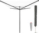 Brabantia topspinner droogmolen - 40 m - met metalen grondanker en beschermhoes - anthracite