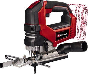 Einhell professional accu decoupeerzaag tp-js 18 135 li bl solo - power x-change - 18 v li-ion - slaghoogte: 26 mm - versteksneden: max. 45° - incl. zaagblad - excl. accu en lader