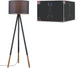 Paulmann neordic staande lamp rurik e27 max. 20w grijs, hout textiel, metaal, hout