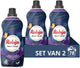 Robijn -vloeibaar wasmiddel - klein krachtig - black velvet - 2 flessen- 78 wasbeurten - voordeelverpakking