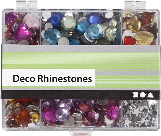 Creativ company https: www.cchobby.nl strasstenen-in-display-box-rond-sterren-harten-d-6-7-9-10-11-12-14-16-mm-blauw-roze-zilver-300-stuk-1-doos