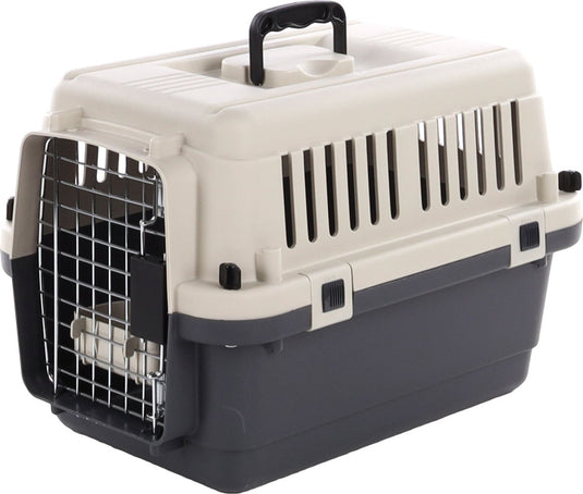 Flamingo transportbox kat en hond – autobench xs 50x33x33 cm – transportkooi nomad donkergrijs