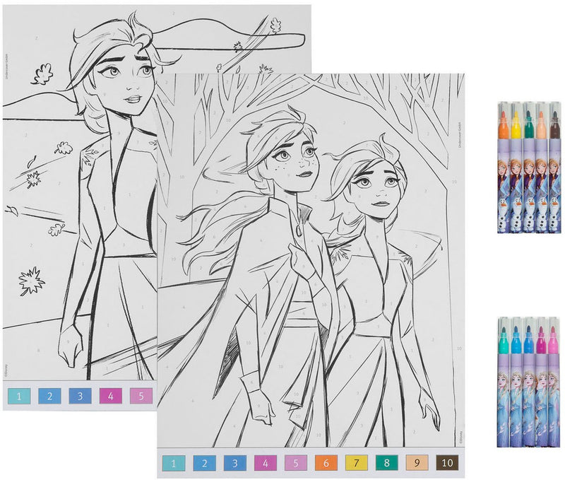 Load image into Gallery viewer, Undercover kleuren op nummer set frozen
