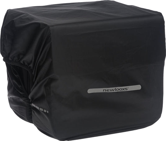 New Looxs Regenhoes Dubbel - Zwarte Waterdichte Polyester Fietstas - Reflectie - 40x97 cm