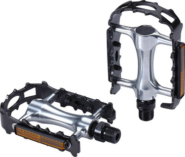 Bbb cycling bigfeet 2.0 fietspedalen stadsfiets, mtb e-bike pedaal - universeel - duurzame platformpedalen met reflectors - zwart - trappers fiets - bpd-16b