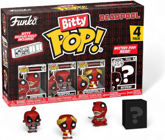 Funko deadpool bitty pop! vinyl figure 4-pack dinopool 2,5 cm