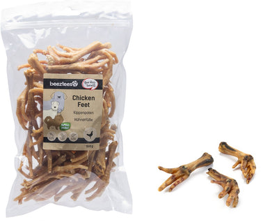 Beeztees kippenpoten - hondensnack - kauwsnack - voordeelverpakking - 500 gram