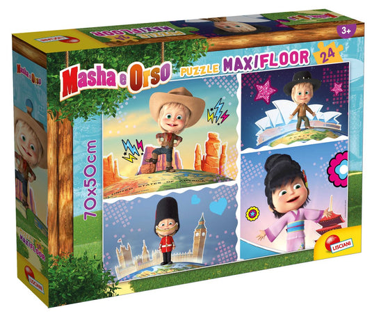 Lisciani masha puzzle maxifloor 24 - ô fantastico!